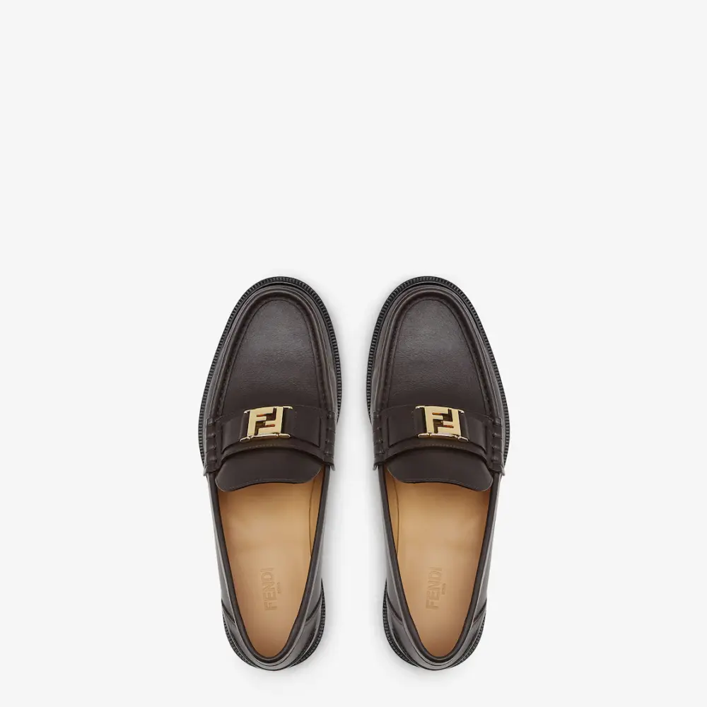 Giày Fendi FF Squared Loafers 'Brown' 7D1601NA7F0TU7 - Ảnh 4