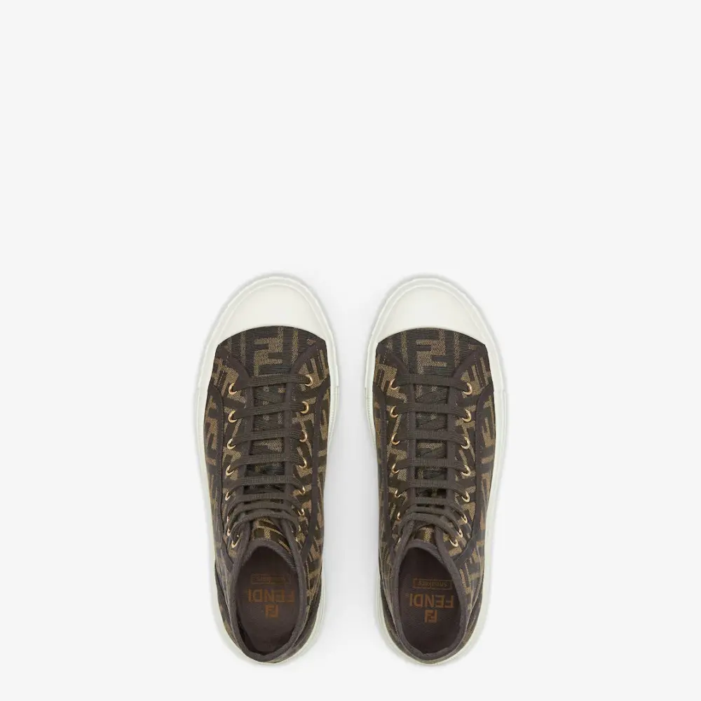 Giày Fendi High-Top Domino 'Brown' 7E1570AJXZF0R7V - Ảnh 2