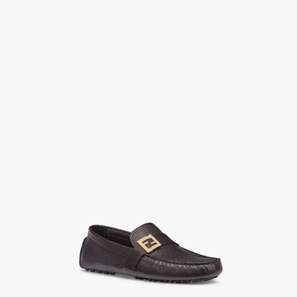 Giày Fendi Leather Driver 'Brown' 7D1295A9S8F1IC0 - Ảnh 3