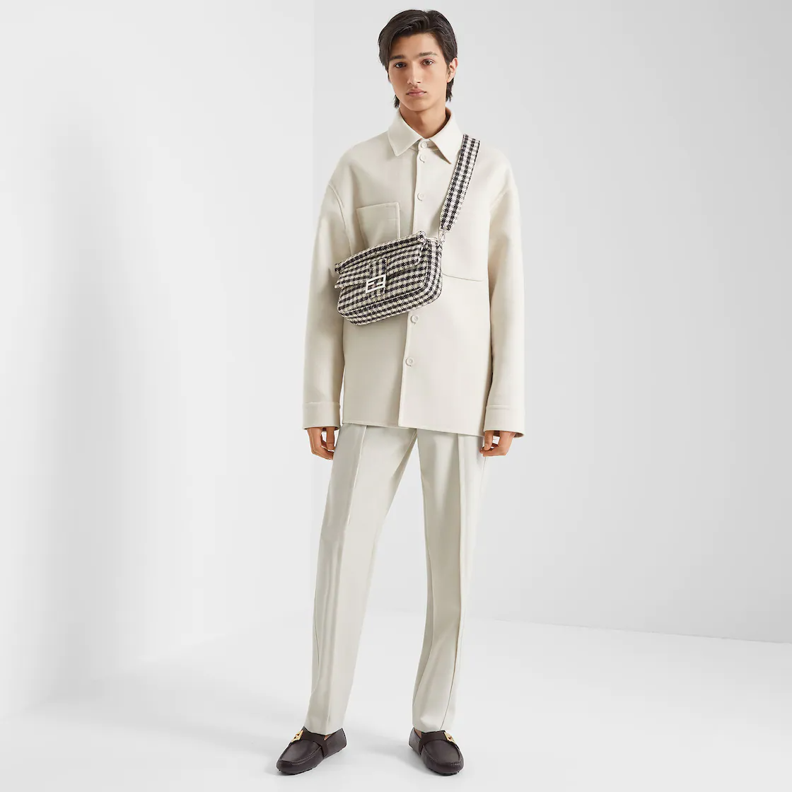 Giày Fendi Leather Driver 'Brown' 7D1295A9S8F1IC0 - Ảnh 2