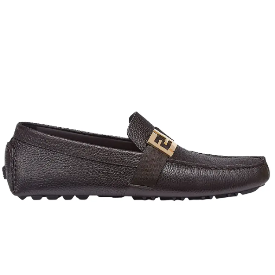 Giày Fendi Leather Driver 'Brown' 7D1295A9S8F1IC0