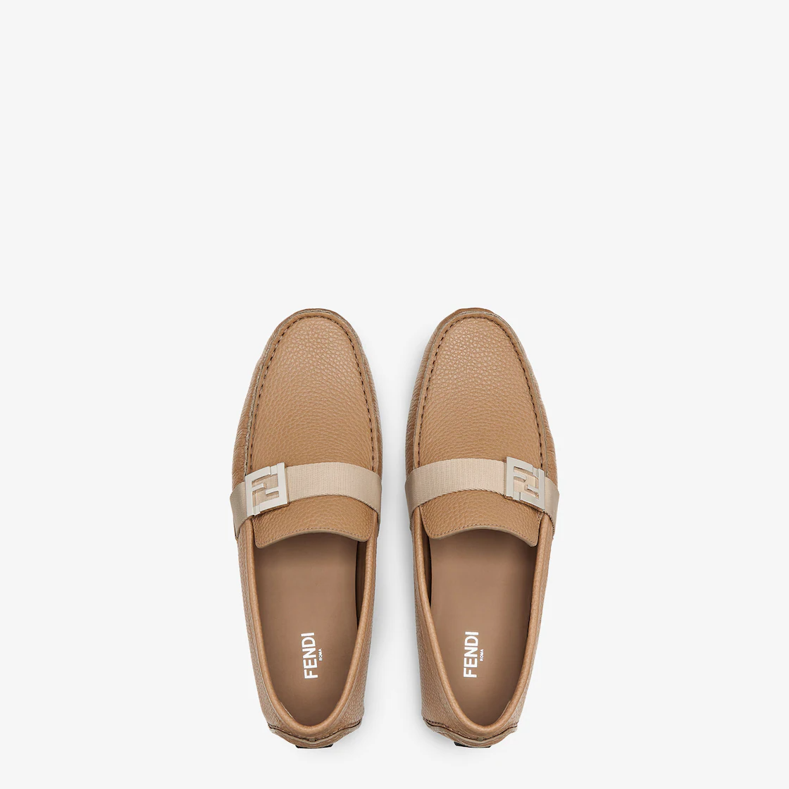 Giày Fendi Leather Driver 'Beige' 7D1295A9S8F0H0L - Ảnh 3