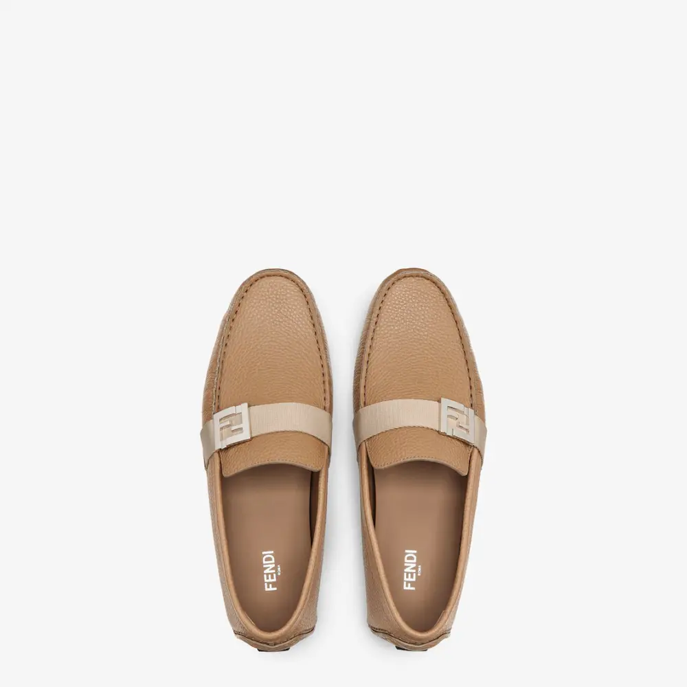 Giày Fendi Leather Driver 'Beige' 7D1295A9S8F0H0L - Ảnh 3