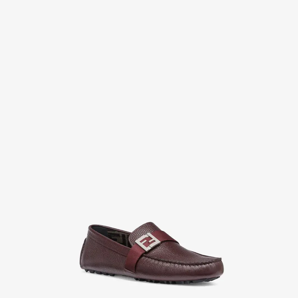Alternative view of Giày Fendi Burgudy Leather Driver 'Red' 7D1295A9S8F1IBA