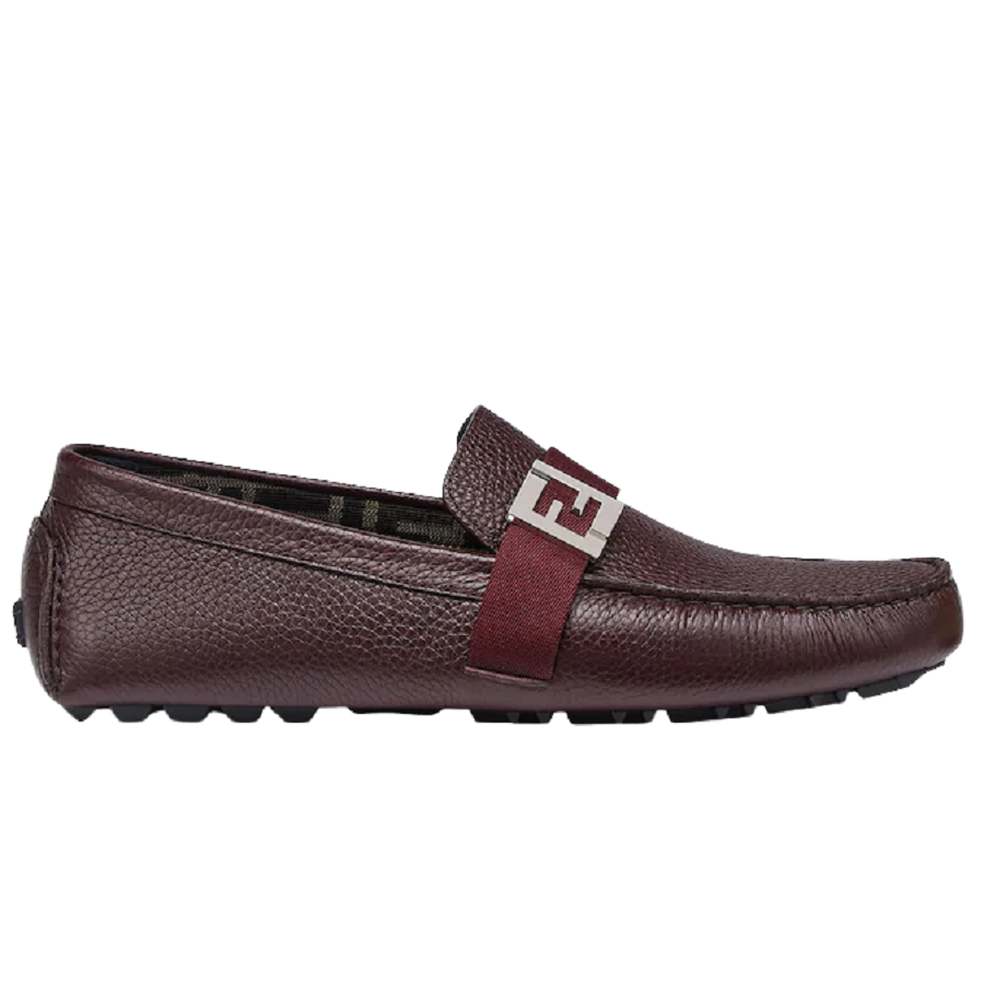 Giày Fendi Burgudy Leather Driver 'Red' 7D1295A9S8F1IBA