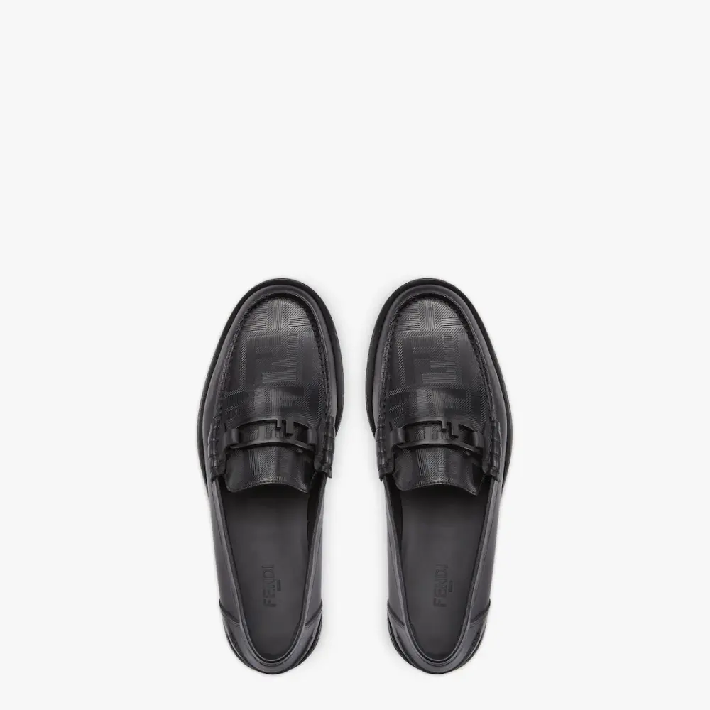 Giày Fendi Leather Loafers 'Black' 7D1546AK1UF0ABB - Ảnh 4