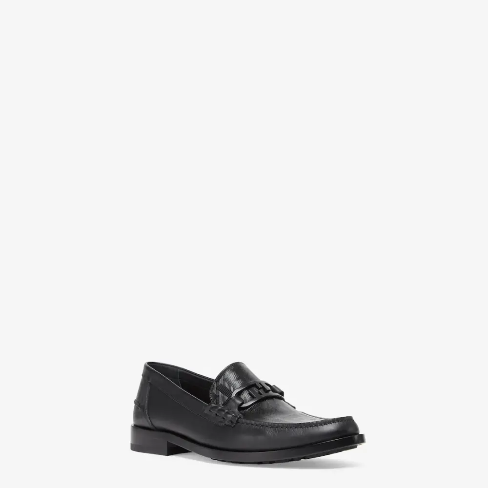 Giày Fendi Leather Loafers 'Black' 7D1546AK1UF0ABB - Ảnh 3