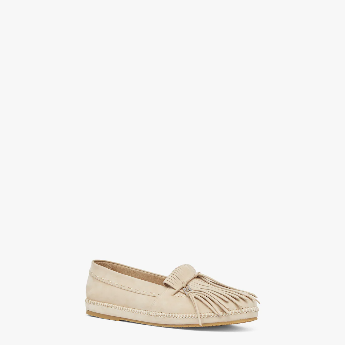 Giày Fendi Nubuck O’Lock Loafers 'Beige' 7P1589AMF2F0EJB - Ảnh 3