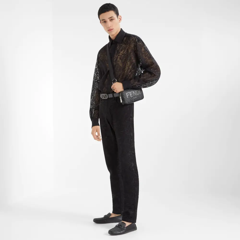 Alternative view of Giày Fendi O’Lock Driving Loafers 'Black' 7D1561AJZFF0TUY