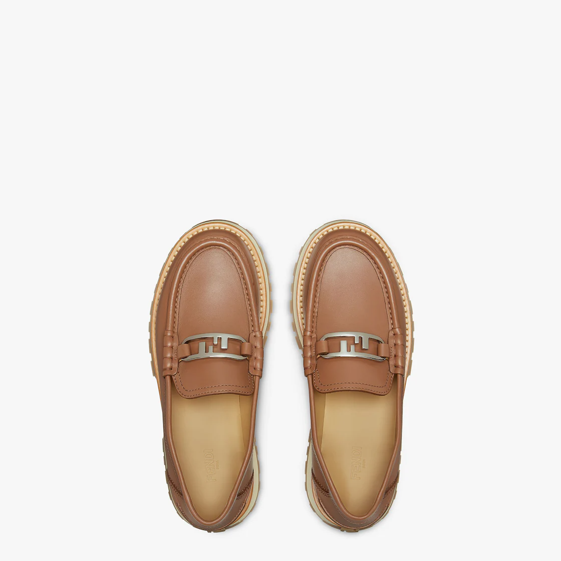 Giày Fendi O’Lock Loafers 'Brown' 7D1579NA7F0RQ0 - Ảnh 3