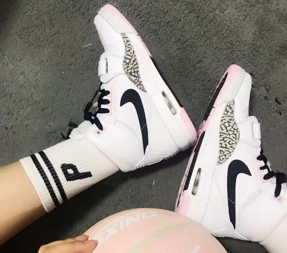 Giày Nike Jordan Legacy 312 GS 'White Black Pink Foam' AT4040-106 - Ảnh 3