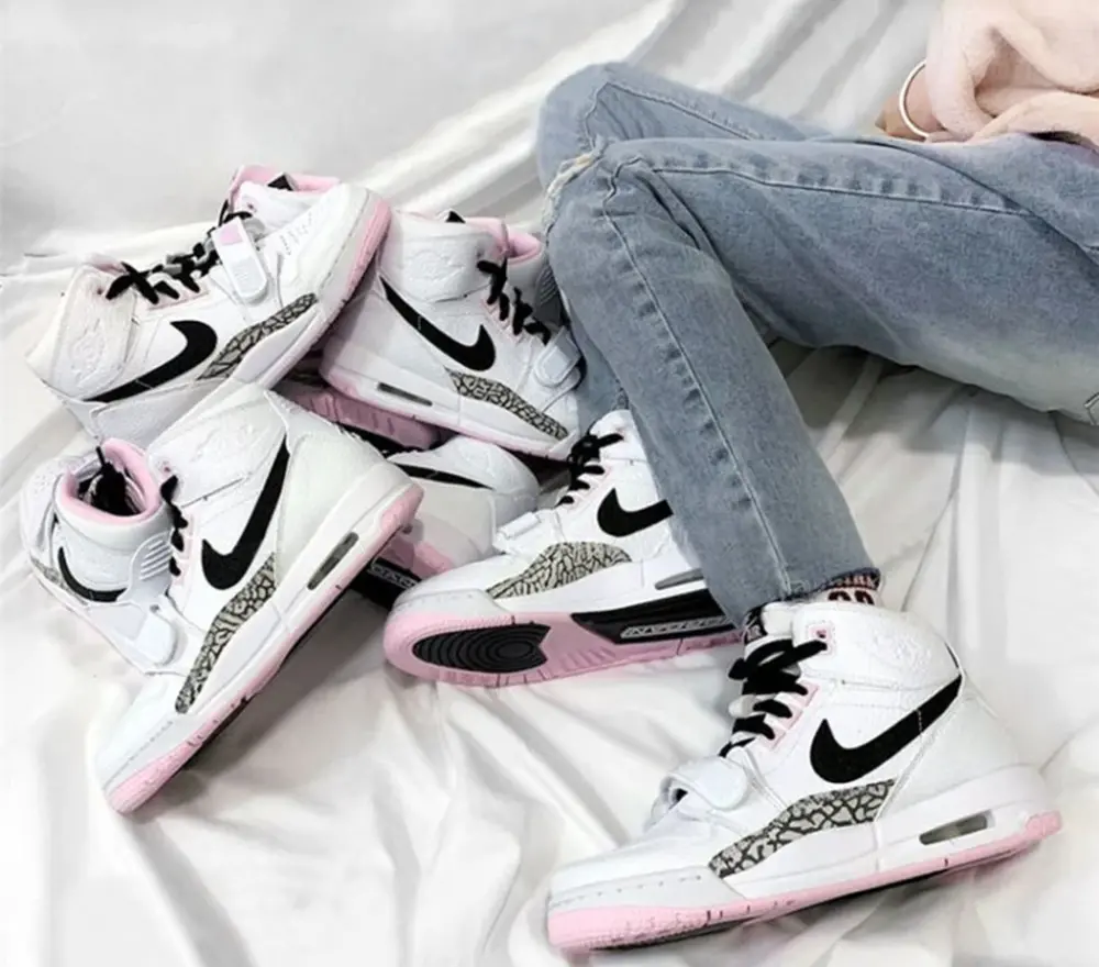 Giày Nike Jordan Legacy 312 GS 'White Black Pink Foam' AT4040-106 - Ảnh 5