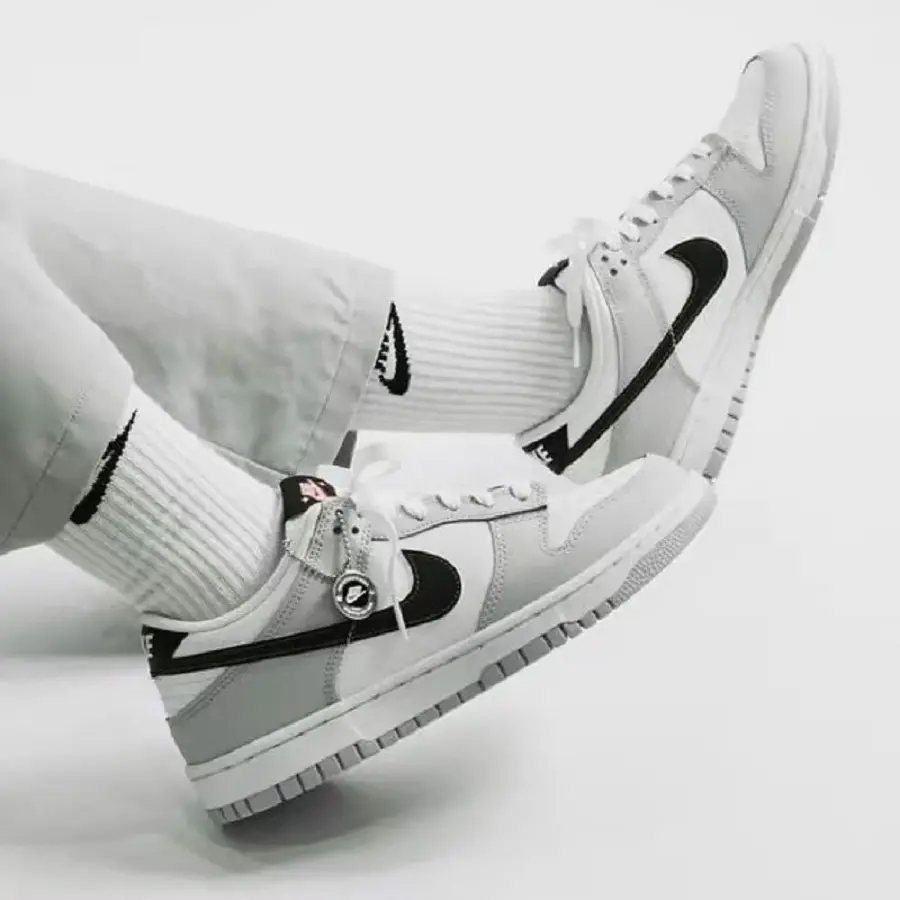 Giày Nike Dunk Low Retro SE Jackpot 'Grey Fog' DR9654-001 - Ảnh 5