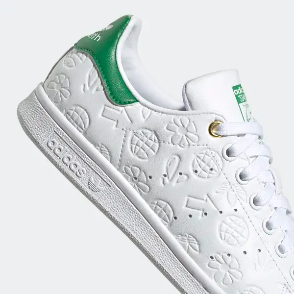 Alternative view of Giày Adidas Stan Smith 'Embossed Graphics White Green' FX5674