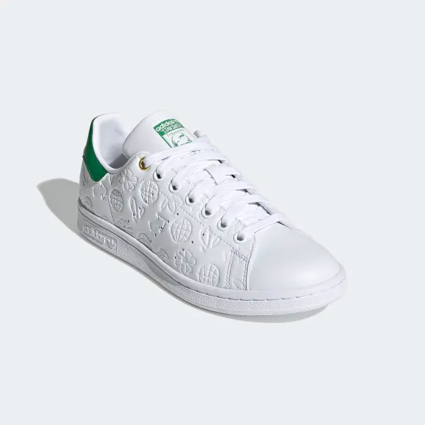 Giày Adidas Stan Smith 'Embossed Graphics White Green' FX5674 - Ảnh 6