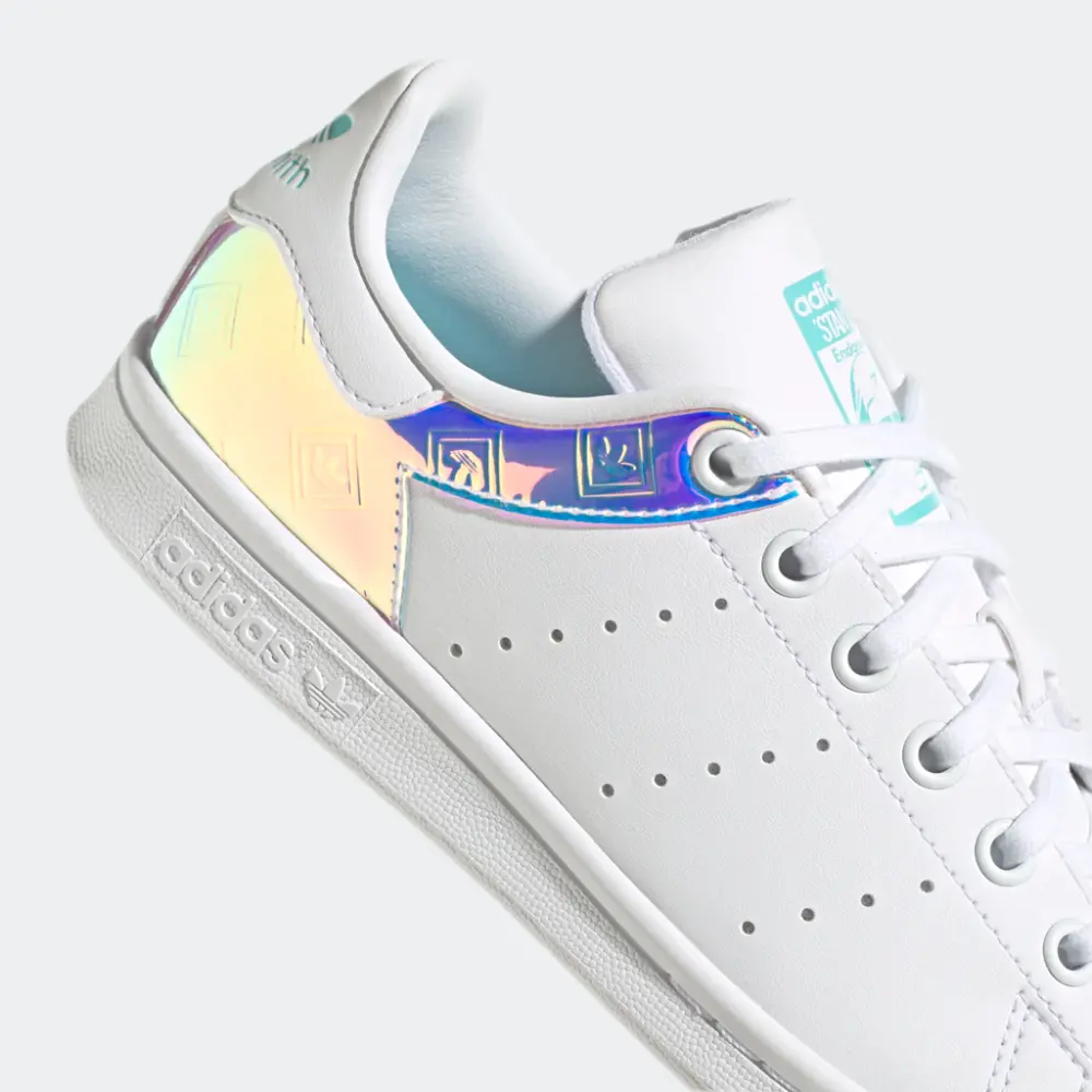 Giày Adidas Stan Smith J 'White Iridescent' H05849 - Ảnh 3