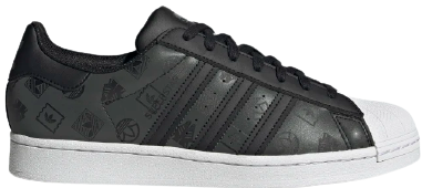 Giày Adidas Superstar Black Logo Print GX8412