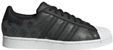 Giày Adidas Superstar Black Logo Print GX8412