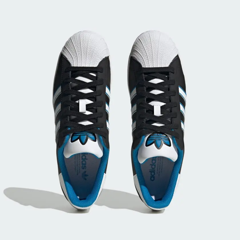 Giày Adidas Superstar 'Black Bright Blue' ID4672 - Ảnh 4