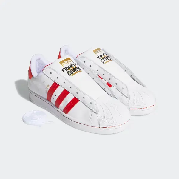 Giày Adidas Superstar Laceless White Red FV2803 - Ảnh 3