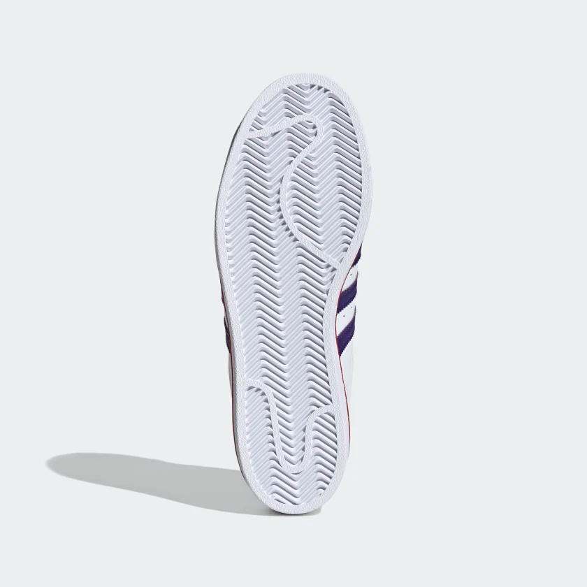 Giày Adidas Superstar J 'White Collegiate Purple Scarlet' FV3666 - Ảnh 3