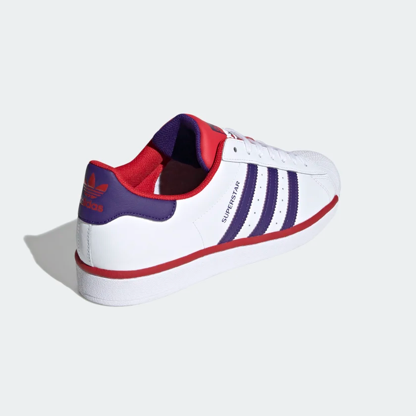 Giày Adidas Superstar J 'White Collegiate Purple Scarlet' FV3666 - Ảnh 5