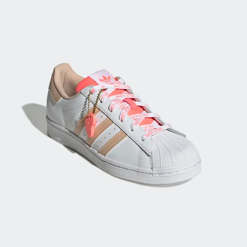 Alternative view of Giày Adidas Superstar White Pink GW05703