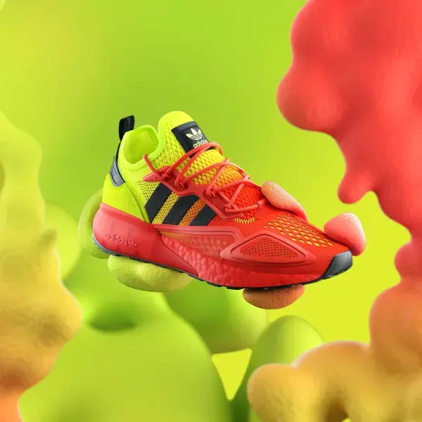 Alternative view of Giày Adidas ZX 2K Boost 'Solar Yellow Red' FW0482