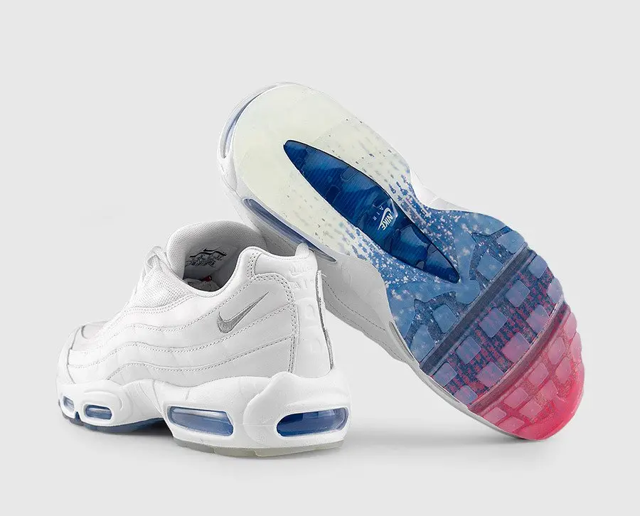 Giày Nike Air Max 95 'White Photo Blue Glacier' USA PACK AQ7981-100 - Ảnh 3