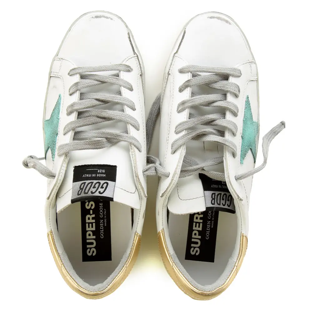 Giày Golden Goose Superstar 'Green and Gold' GWF00101-F000212-10243 - Ảnh 3