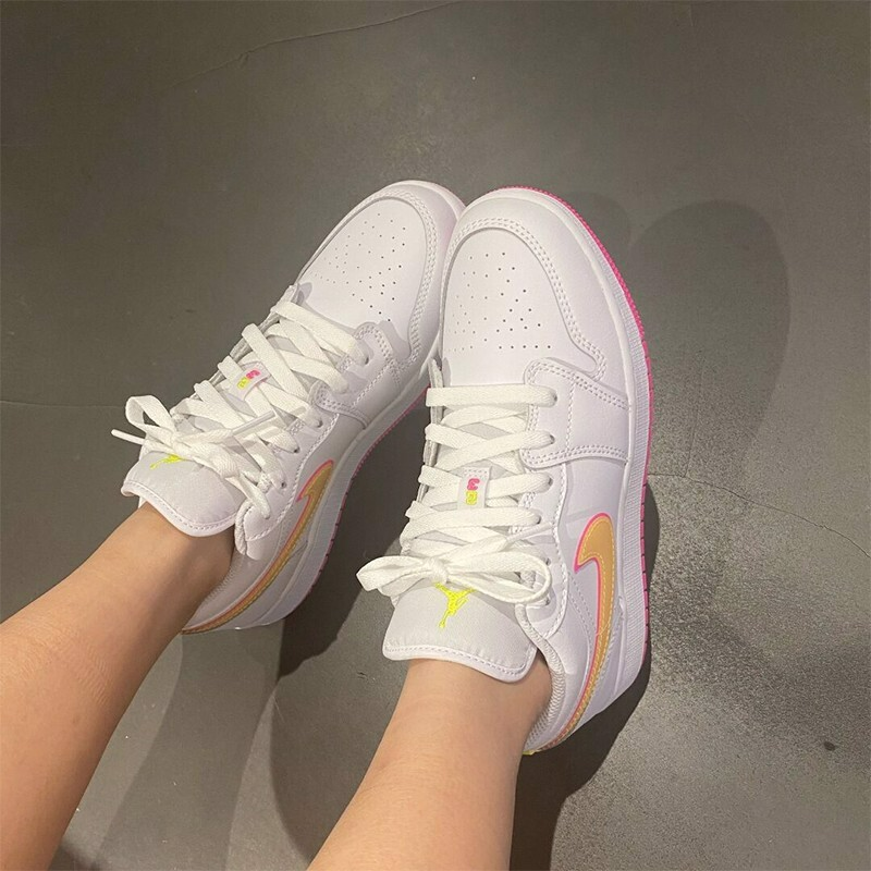 Giày Nike Air Jordan 1 Low GS 'Edge Glow' CV4610-100 - Ảnh 5