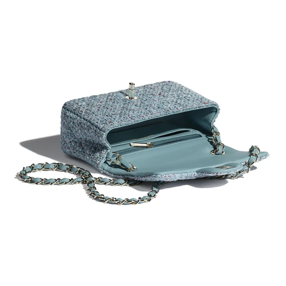 Túi Chanel Tweed Mini Flap Bag 'Blue' A69900-B05238-NB427 - Ảnh 3