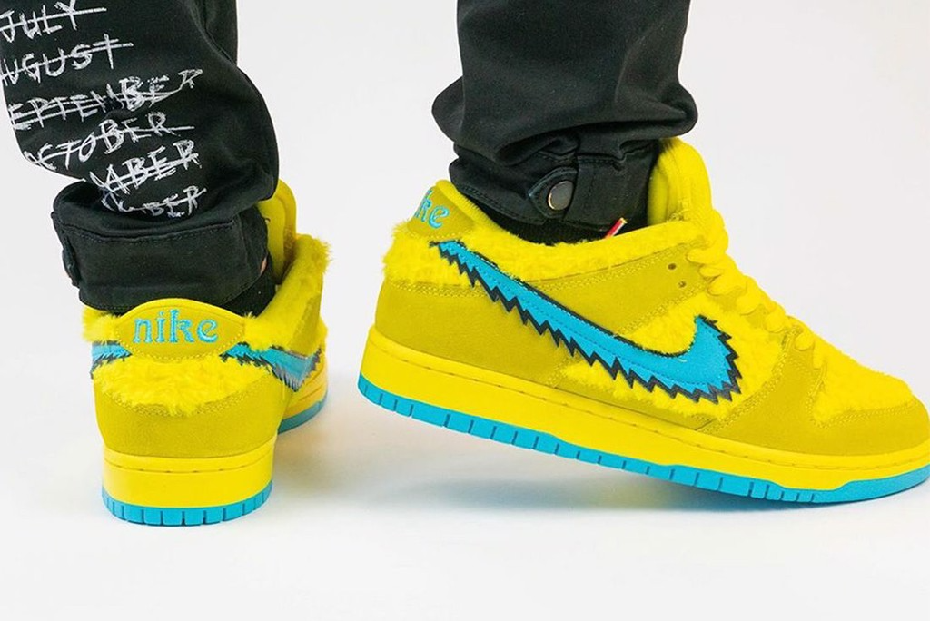 Giày Nike Grateful Dead x Dunk Low SB 'Yellow Bear' CJ5378-700 - Ảnh 4