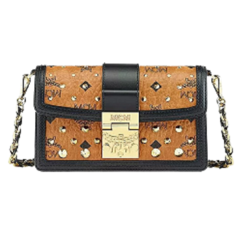 Túi MCM Gretl Crossbody in Gold Studded Visetos MWRCSVI01CO001