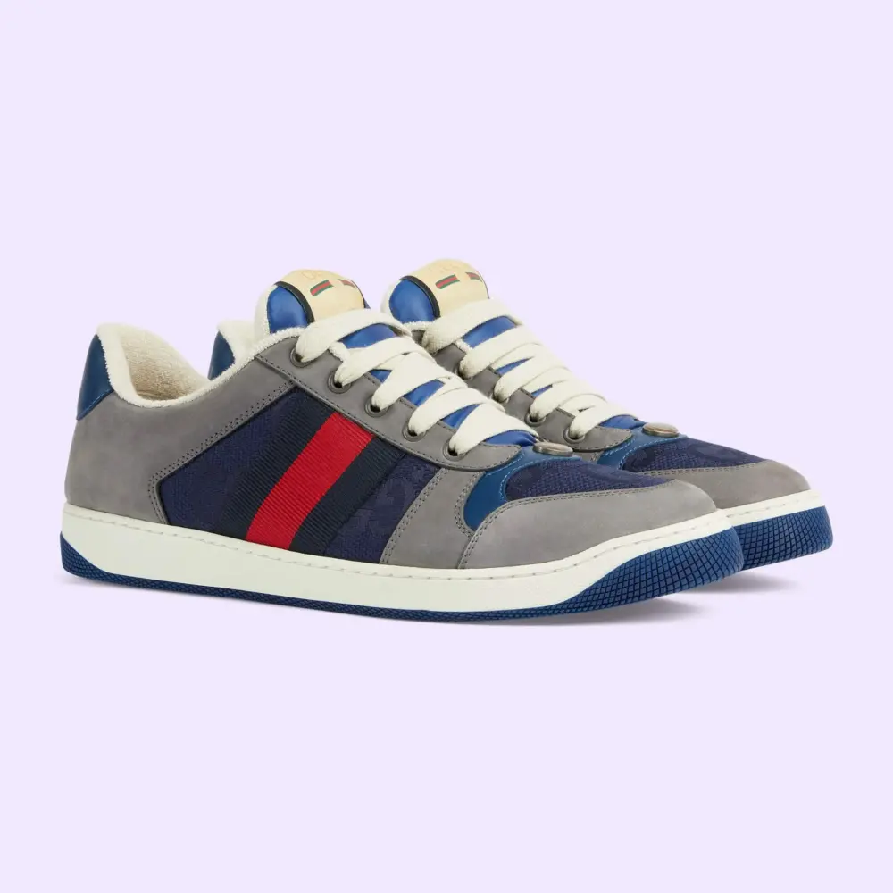 Giày Gucci GG Screener Sneaker 'Grey Suede' 576223-FAA3T-4551 - Ảnh 6