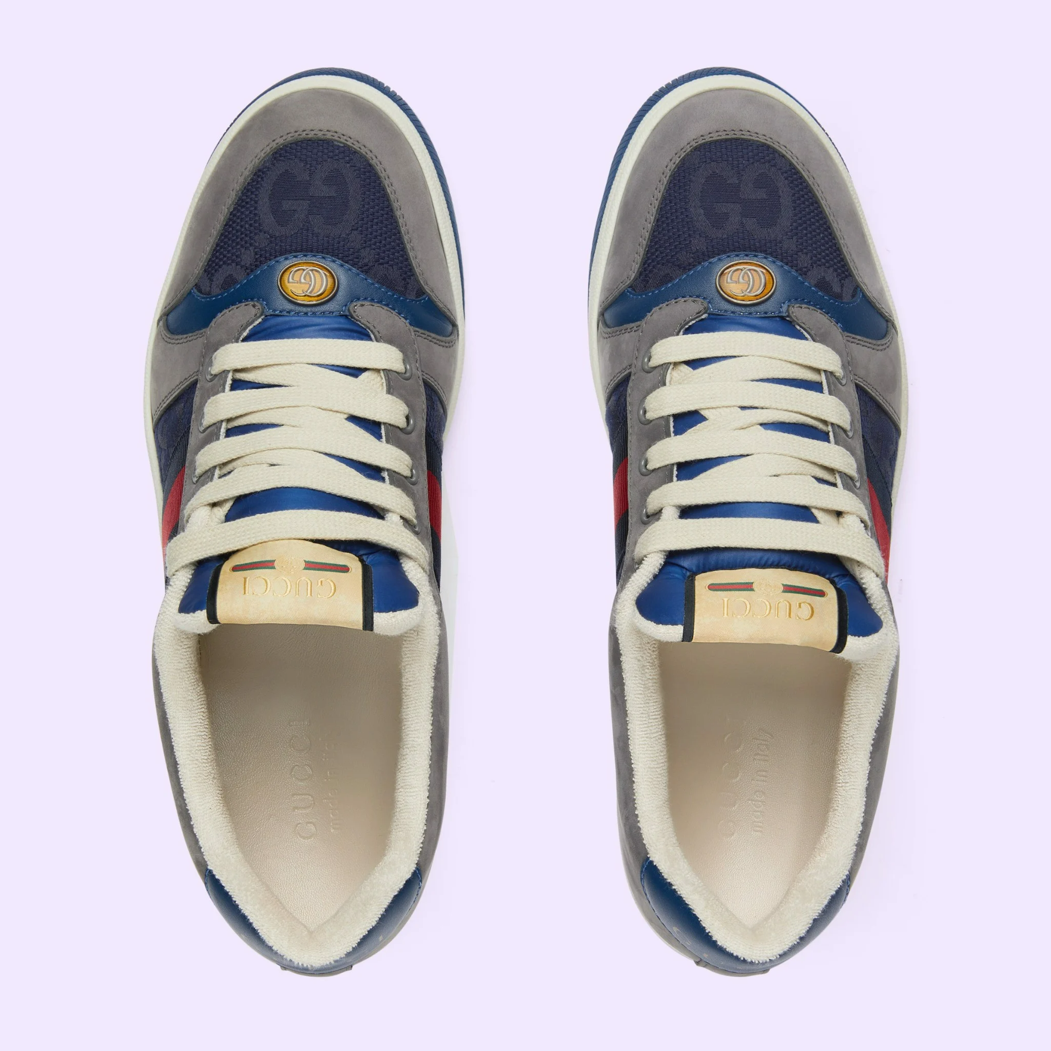 Giày Gucci GG Screener Sneaker 'Grey Suede' 576223-FAA3T-4551 - Ảnh 4