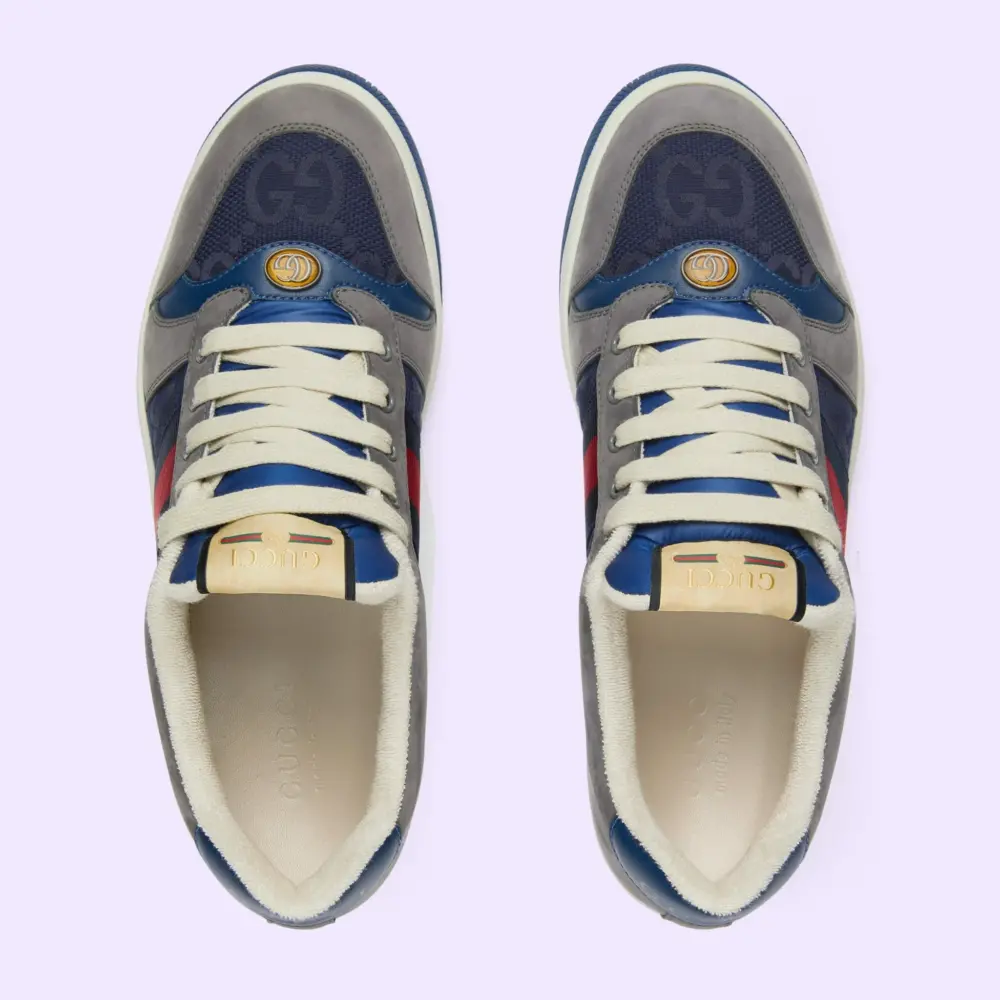 Giày Gucci GG Screener Sneaker 'Grey Suede' 576223-FAA3T-4551 - Ảnh 4
