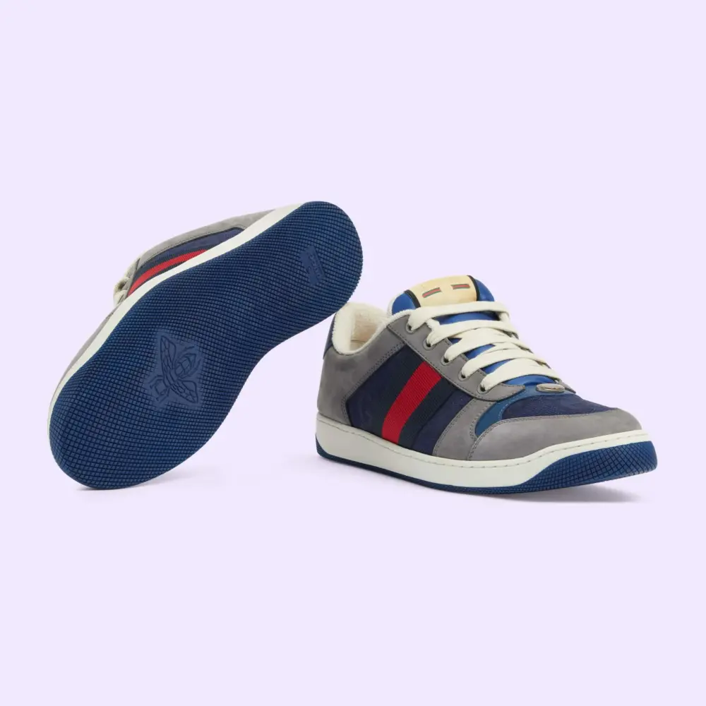 Giày Gucci GG Screener Sneaker 'Grey Suede' 576223-FAA3T-4551 - Ảnh 3