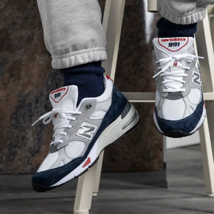 Giày New Balance 991 Made In England ‘Grey Blue’ M991GWR - Ảnh 5