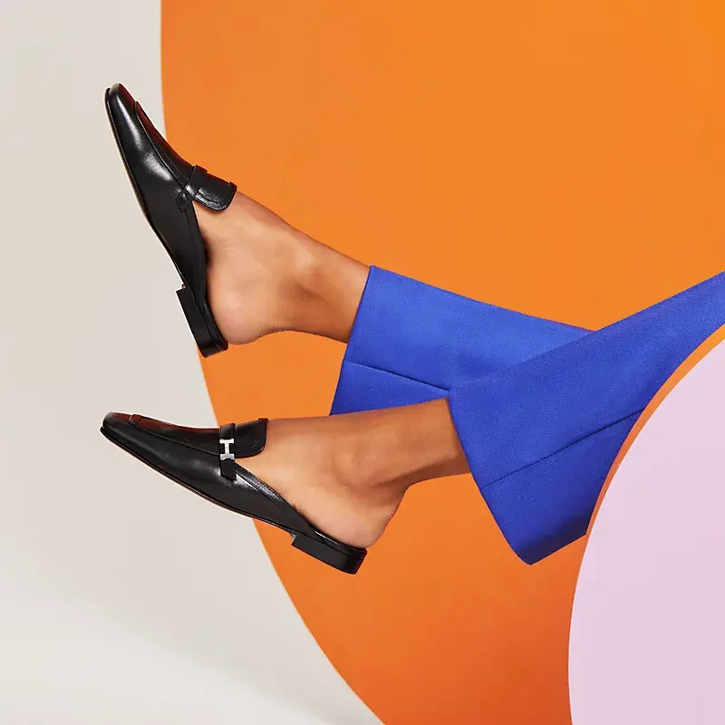 Alternative view of Giày Hermes Square Toe Casual Street Style 'Black' H231054Z-02390