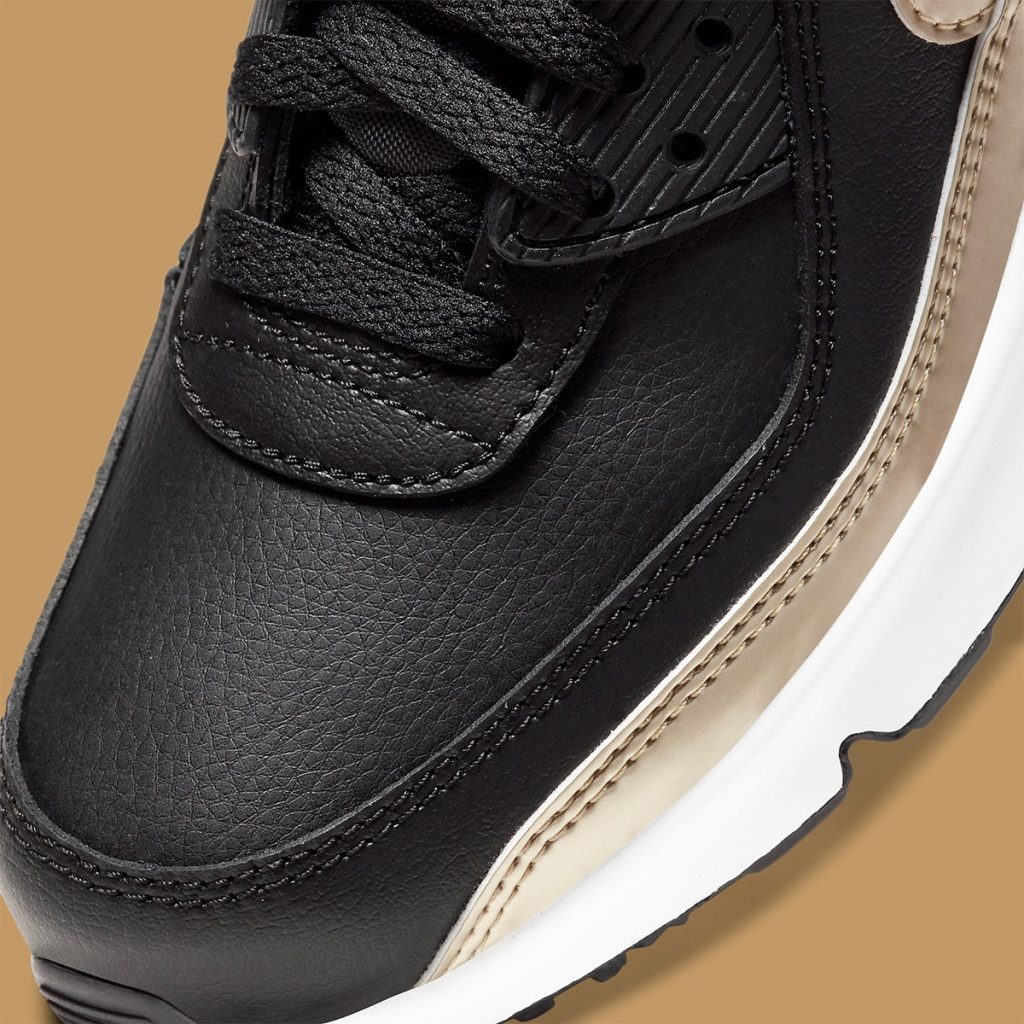 Giày Nike Air Max 90 LTR GS 'Black Metallic Gold Star' CD6864-008 - Ảnh 8