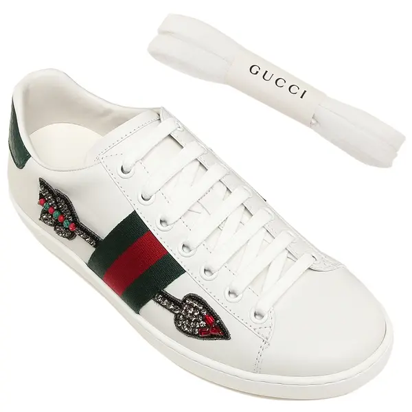 Alternative view of Giày Gucci Wmns Ace Embroidered 'Arrow' 454551-02JP0-9064