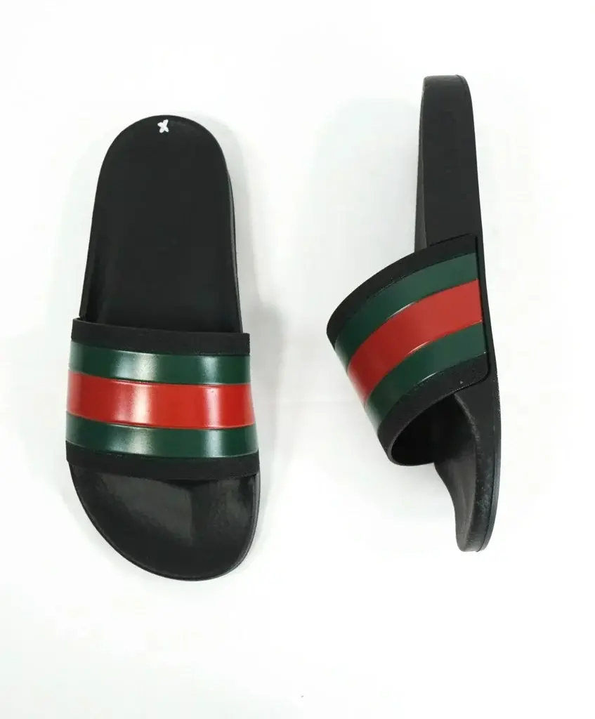 Dép Gucci Web Rubber Slide 429469 GIB10 1098 - Ảnh 5