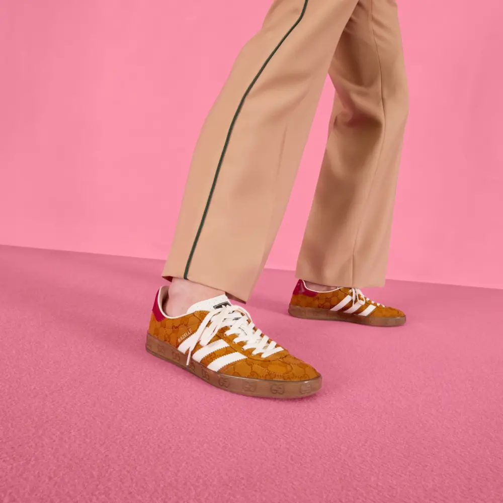 Giày Gucci x Adidas Women's Gazelle 'Yellow' 707868-UWV20-7162 - Ảnh 3
