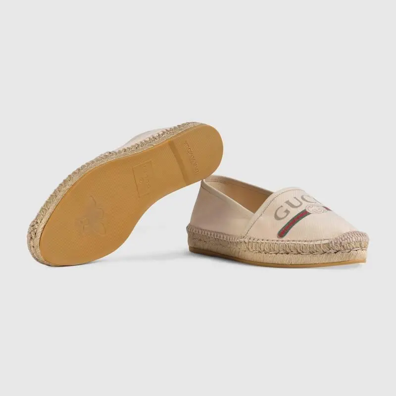 Alternative view of Giày Gucci Wmns Logo Canvas Espadrilles 'Off White' 525882-9SJ10-9074