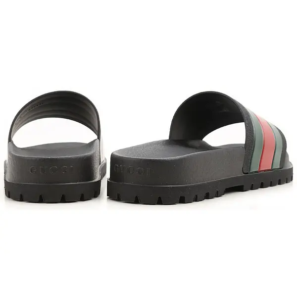 Dép Gucci Web Rubber Slide 429469 GIB10 1098 - Ảnh 6