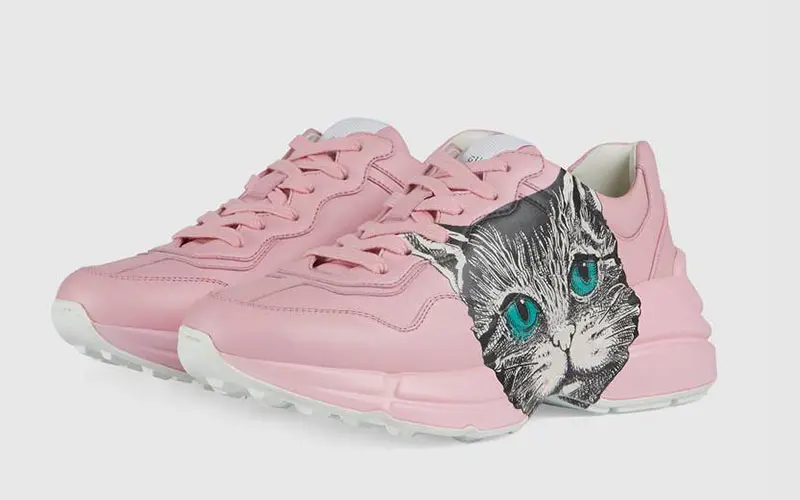 Alternative view of Giày Gucci Wmns Rhyton 'Mystic Cat - Light Pink' 583337-DRW00-5823
