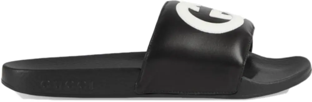 Dép Gucci Slide Interlocking G Leather 'Black' 644756-0R0F0-1071
