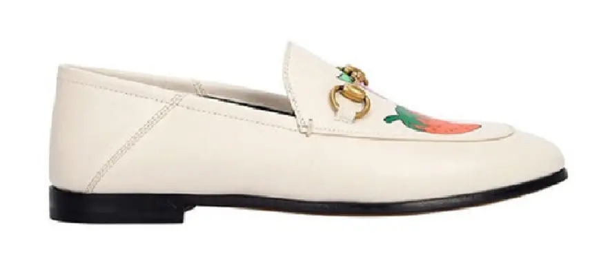 Giày Gucci Strawberry Print Horsebit Loafers 580081-1GN00-9531