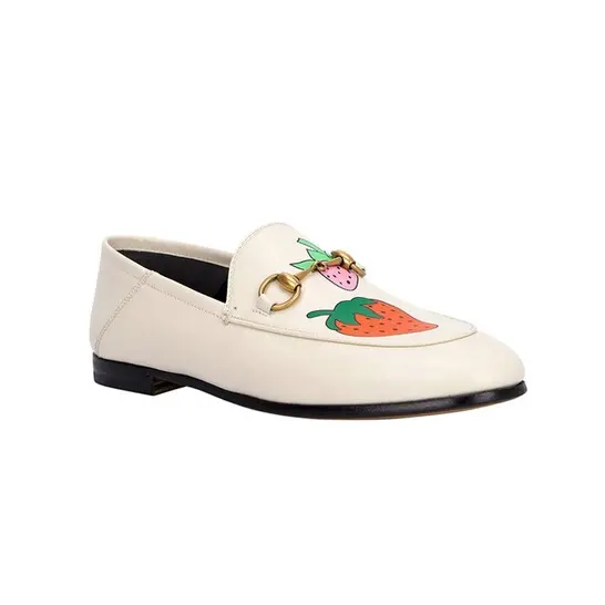 Alternative view of Giày Gucci Strawberry Print Horsebit Loafers 580081-1GN00-9531